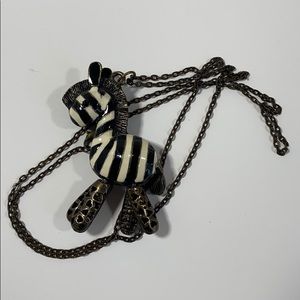 Zebra Charm Necklace